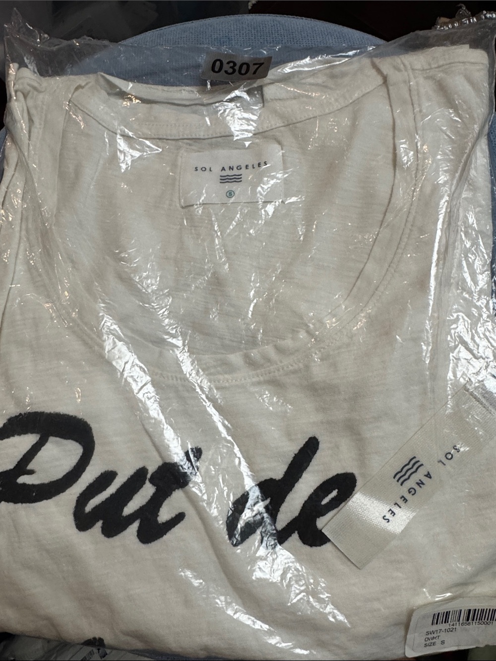 NWT From Los Angeles Sol Angeles Coconut Split Tee - Picture 4 of 4